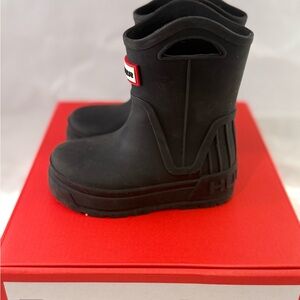 Hunter Georgey Toddler Kids Black Rain Boots size 8